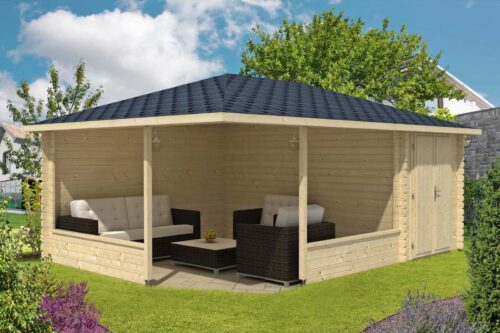 5-hoekig prieel maik-40 met uitbreiding