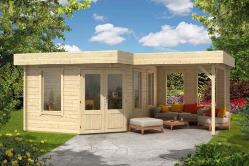 5-hoekig tuinhuis leelo-40 met uitbreiding