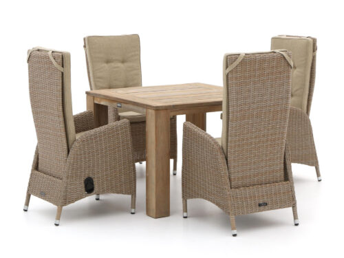 Intenso Fabrizi/ROUGH-X 100cm dining tuinset 5-delig verstelbaar - Laagste prijsgarantie!