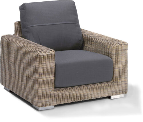 4 Seasons Outdoor Kingston lounge stoel met 2 kussens - Pure