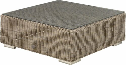 4 Seasons Outdoor Kingston salontafel 95 x 95 x 35 cm. +glas - Pure