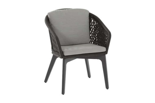 4 Seasons Outdoor Belize diningstoel RVS - antraciet