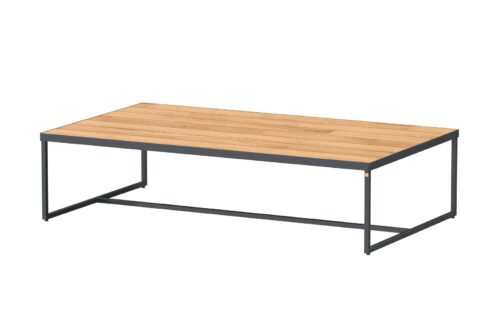 4 Seasons Outdoor Strada koffietafel 120x70xH30 cm - alu/teak