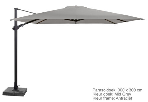 4 Seasons Outdoor Siesta zweefparasol 300 x 300 cm - antraciet frame