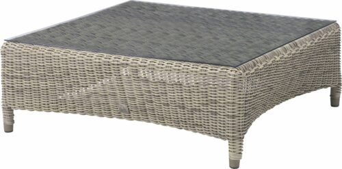 4 Seasons Outdoor Valentine salontafel 100 x 100 cm. +glas - Pure