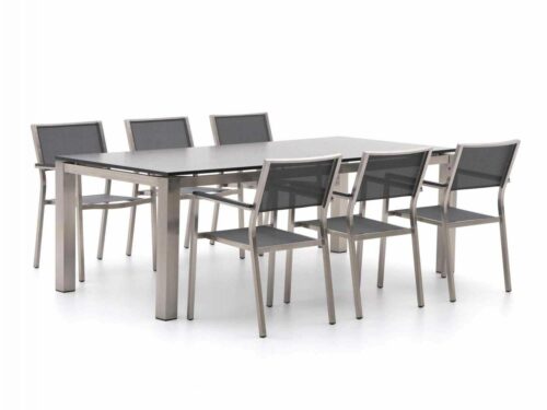 Bernstein Freiburg/Bremen 220cm dining tuinset 7-delig stapelbaar - Laagste prijsgarantie!