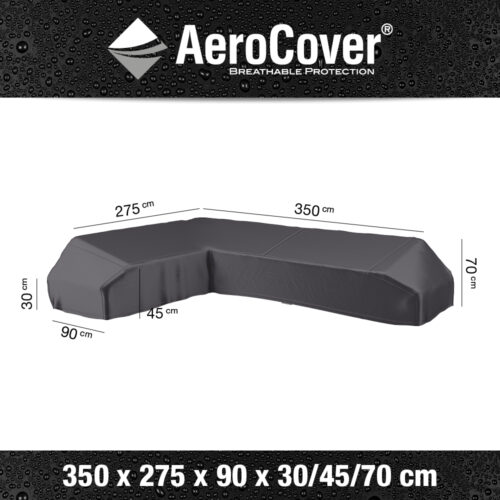 AeroCover platformloungeset L 350 x 275 x 90 x 30/45/70 cm links