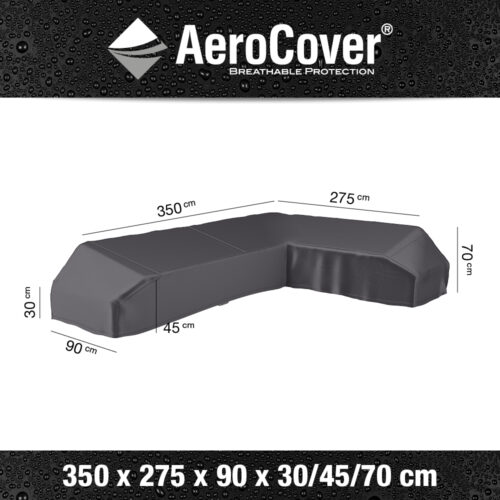 AeroCover platformloungeset L 350 x 275 x 90 x 30/45/70 cm rechts