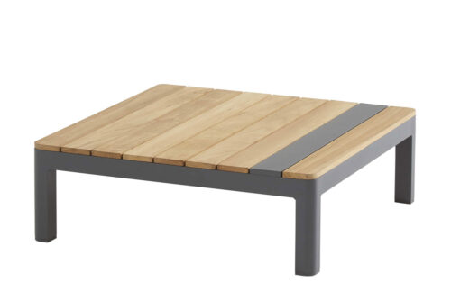 Taste 4SO Meridien koffietafel teak 79x79xH27 cm - matt carbon