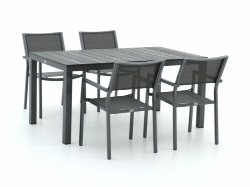 Bellagio Roma/Fidenza 160cm dining tuinset 5-delig stapelbaar - Laagste prijsgarantie!