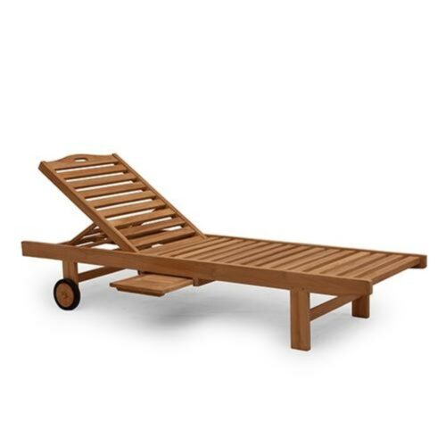 Teak ligbed met wielen Natural Buitengewoon de Boet