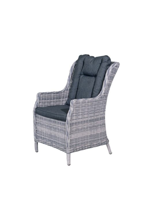 Osborne dining fauteuil cloudy grey 5 mm reflex black