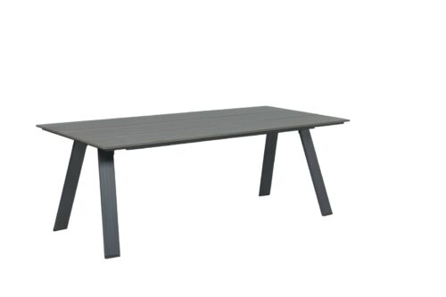 Nevada dining tafel 240x100 carbon black/ vint. wood plw.