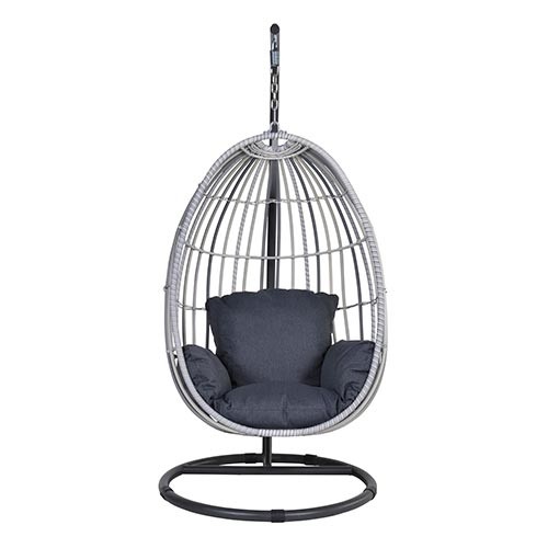 Panama Hangstoel Egg - Cloudy Grey/Black