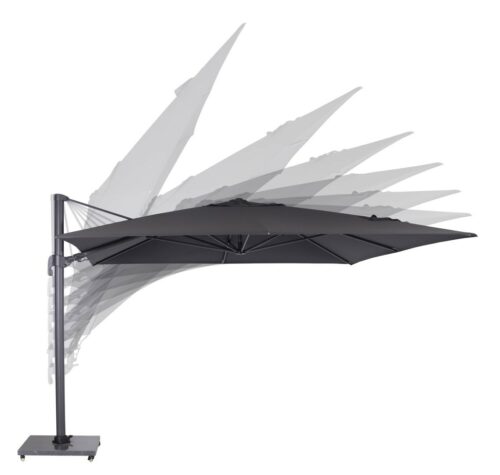 Hawaii parasol 300x300 carbon black/ donker grijs
