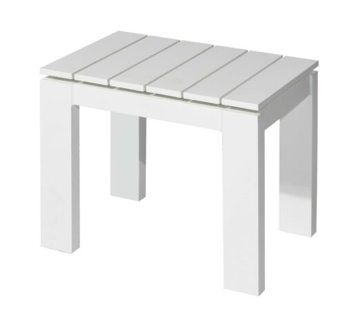 Morris side table 50x40 cm alu white