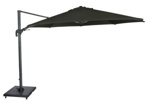 Zweefparasol kantelfunctie vervaagd zwart dia. 350 cm Solarflex Platinum