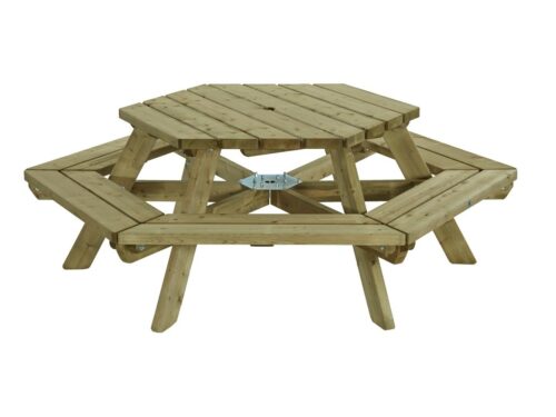 Picknicktafel zeshoek