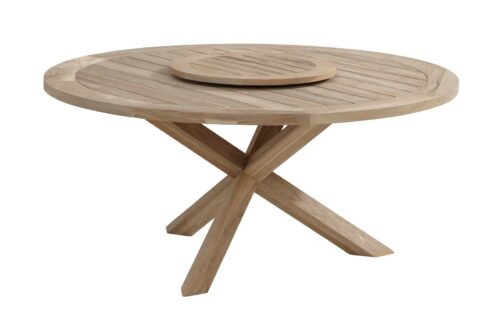 Louvre teak tafel 160cm rond