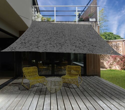 Camouflage schaduwdoek 3x3m donker grijs