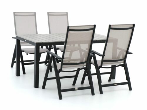 Bellagio Avenza/Fidenza 160cm dining tuinset 5-delig verstelbaar - Laagste prijsgarantie!