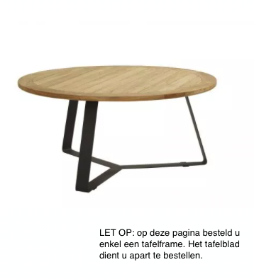 Taste 4SO Basso tafelframe voor 160cm ronde tafel H72 cm - antraciet
