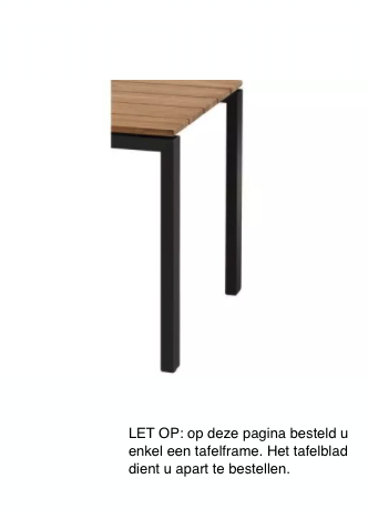 4 Seasons Outdoor Goa alu tafelframe 220x95 cm - antraciet