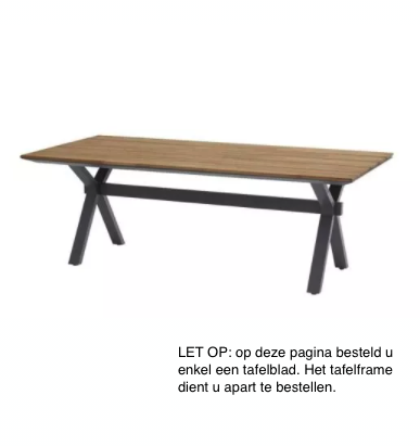 4 Seasons Outdoor Goa tafelblad 280x95 cm - teak