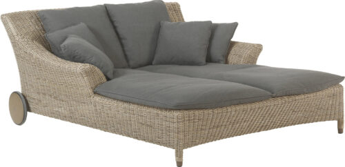 4 Seasons Outdoor Valentine ligbed 2 zits met 7 kussens - Pure