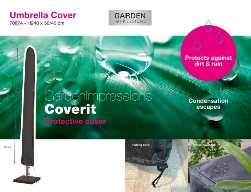 Garden Impressions stokparasol beschermhoes 40 x 30 x 240 cm