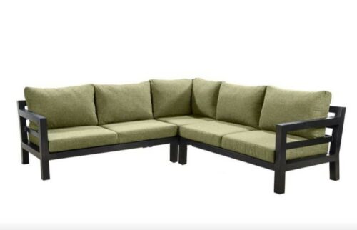 Loungeset Midori hoekset Zwart frame