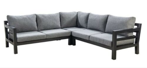 Loungeset Midori hoekset Zwart frame