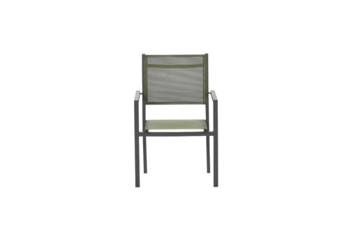 Moon dining fauteuil carbon black/ moss green