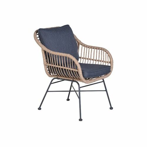 Margriet dining fauteuil natural rotan/ reflex black