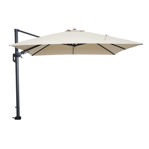 Hawaii Zweefparasol 300x300 Carbon Black en Ecru