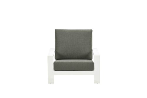 Lincoln lounge fauteuil mat wit/ moss green