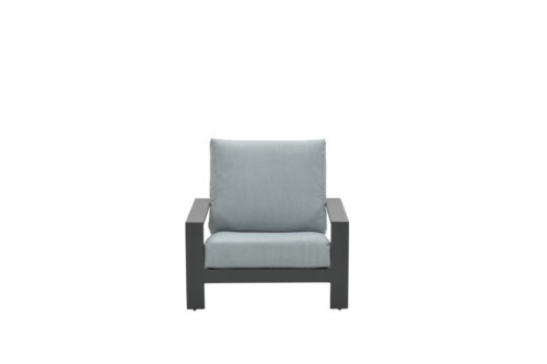 Lincoln lounge fauteuil carbon black/ mint grey