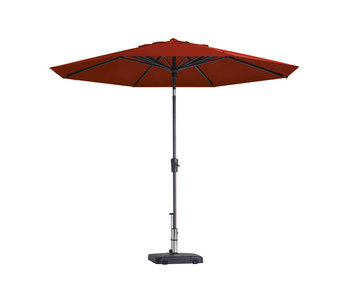 Paros II round brick red stokparasol 300 cm