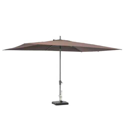 Rectangle taupe stokparasol 400 x 300 cm