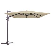 Monaco flex II taupe zweefparasol 300 x 300 cm