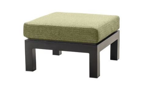 Midori ottoman alu black/emerald green