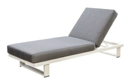 Kazoku lounger alu white/mixed grey