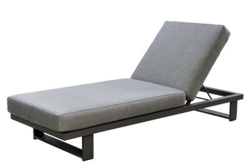 Kazoku lounger alu dark grey/mixed grey