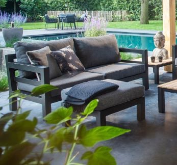 Midori sofa 2 seater alu black/panther black