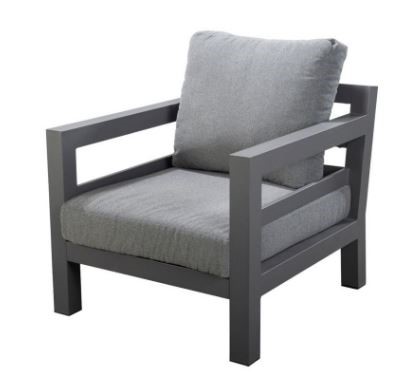 Midori lounge chair alu dark grey/mixed grey