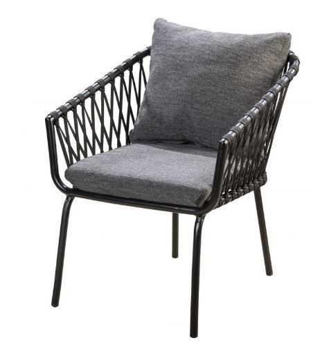 Jikan dining chair alu black/rope black/panther black