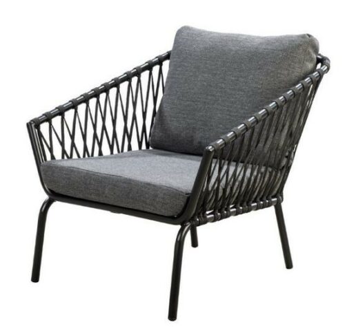 jikan lounge chair alu black/rope black/panther black