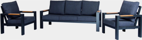 SET piers 3 delig zonder tafel antraciet Trestino