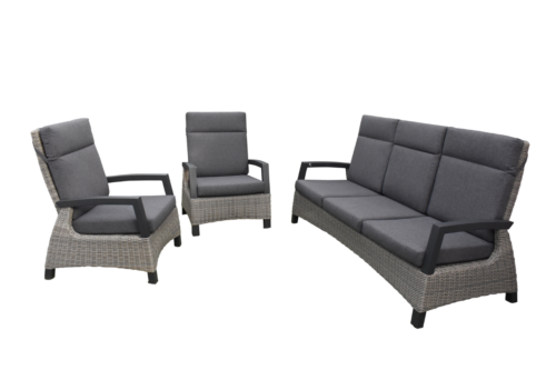 SET barree lounge ZONDER TAFEL3 delig antraciet