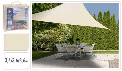 Schaduwdoek 3.6x3.6x3.6m wit
